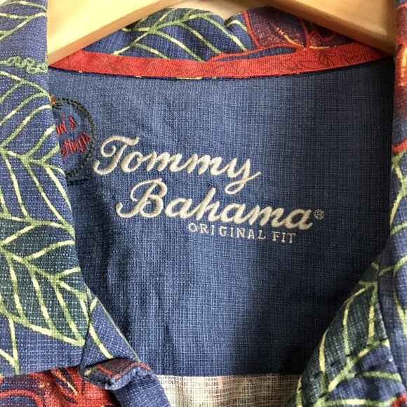 Tommy Bahama Season's Greeting Christmas Button Up Shirt 100% Silk Large - Picture 5 of 9